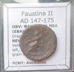 #M241# Roman bronze provincial coin of Faustina II, minted between 147-175 AD