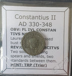 #L850# Roman Bronze coin issued by Constantius II from 330-348 AD