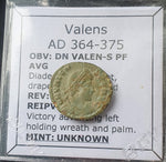 #L855# Roman Bronze coin issued by Valens from 364-375 AD