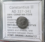 #L842# Roman Bronze coin issued by Constantius II from 337-341 AD