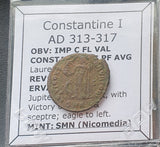 #M107# Roman Bronze coin issued by Constantine I from 313-317 AD