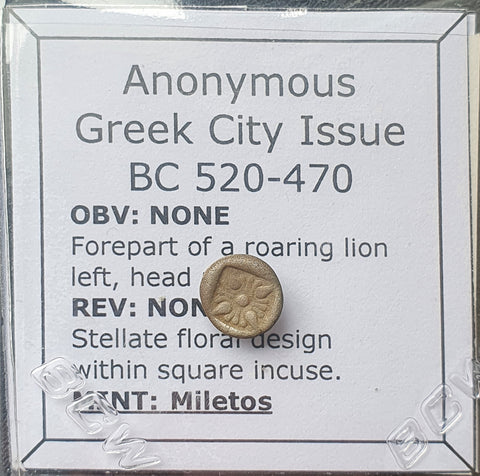 #M251# Anonymous silver Greek city issue coin from Miletos 520-470 BC