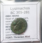 #L861# Greek bronze Macedonian coin of King Lysimachos from 305-281 BC