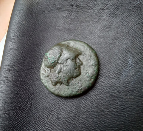 #L861# Greek bronze Macedonian coin of King Lysimachos from 305-281 BC