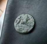 #L861# Greek bronze Macedonian coin of King Lysimachos from 305-281 BC