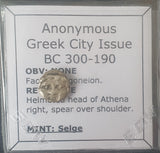 #M430# Anonymous Greek City Issue silver coin from Selge, 300-190 BC