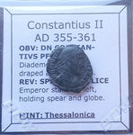 #M020# Roman Bronze coin issued by Constantius II from 355-361 AD