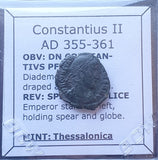 #M020# Roman Bronze coin issued by Constantius II from 355-361 AD