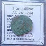 #M406# Roman provincial bronze coin issued by empress Tranquillina from 241-244 AD