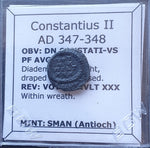 #M290# Roman Bronze coin issued by Constantius II from 347-348 AD