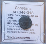 #M500# Roman Bronze coin issued by Constans from 346-348 AD