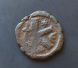 #L922# Byzantine Half Follis coin Justinian I from 527-565 AD (Large K)