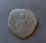 #M066# Byzantine Follis coin of Michael IV from 1034-1041 AD