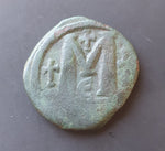 #L912# Byzantine Follis coin of Justin I from 518-527 AD