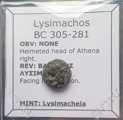 #M403# Greek bronze Macedonian coin of King Lysimachos from 305-281 BC