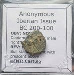 #M533# Anonymous Iberian Greek City Issue Bronze Coin of Castulo from 200-100 BC