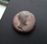 #M516# Anonymous Iberian Greek City Issue Bronze Coin of Castulo from 200-100 BC