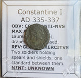 #M702# Roman Bronze coin issued by Constantine I from 335-337 AD