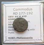 #M202# Roman provincial bronze coin of Commodus, 177-192 AD (Philippopolis)