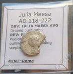 #M787# Roman silver denarius coin of Julia Maesa from 218-222 AD