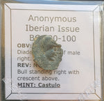 #M605# Anonymous Iberian Greek City Issue Bronze Coin of Castulo from 200-100 BC