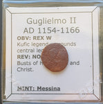 #M594# Italian medieval coin issued under Guglielmo II of Messina, 1154-1166 AD