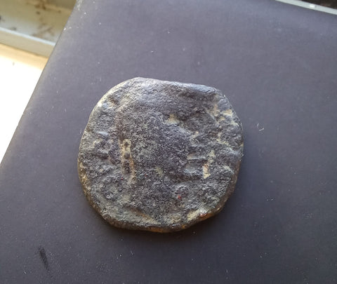 #M607# Anonymous Iberian Greek City Issue Bronze Coin of Obulco from 100-1 BC