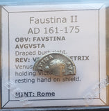 #M784# Roman silver denarius coin of Faustina II from 161-175 AD