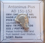 #M758# Roman silver denarius coin of Antoninus Pius from 151-152 AD