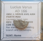 #M741# Roman silver denarius coin of Lucius Verus from 166 AD