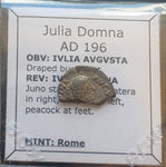 #M783# Roman silver denarius coin of Julia Domna from 196 AD