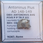 #M762# Roman silver denarius coin of Antoninus Pius from 148-149 AD