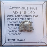 #M762# Roman silver denarius coin of Antoninus Pius from 148-149 AD