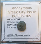 #L630# Anonymous Greek city issue bronze coin from Chersonesos 386-309 BC