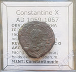 #M330# Byzantine Follis coin of Constantine X from 1059-1067 AD