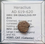 #M622# Rare Byzantine Decanummium coin of Heraclius from 619-620 AD