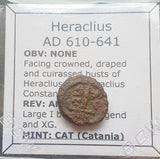 #M623# Rare Byzantine Decanummium coin of Heraclius from 610-641 AD