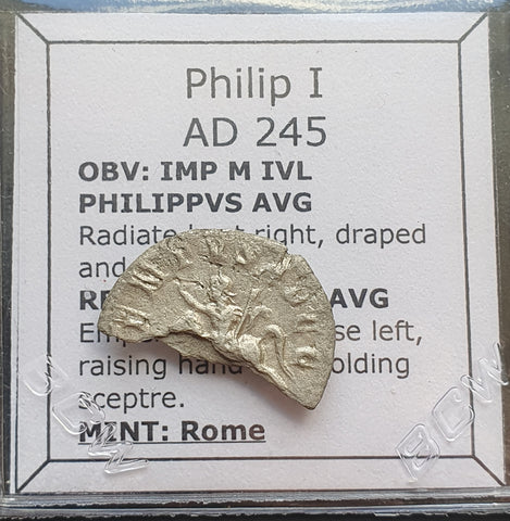 #M842# Roman silver Antoninianus coin of Philip I from 245 AD