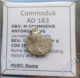 #M799# Roman Silver Denarius coin of Commodus from 183 AD