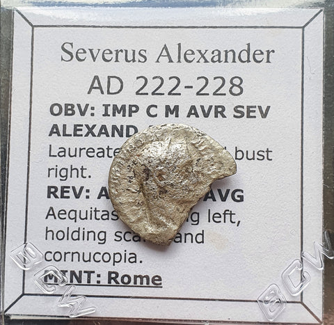 #M773# Roman silver denarius coin of Severus Alexander from 222-228 AD