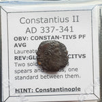 #M041# Roman Bronze coin issued by Constantius II from 337-341 AD