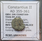 #M215# Roman Bronze coin issued by Constantius II from 355-361 AD