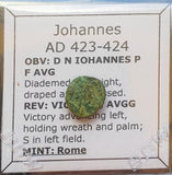 #M871# Roman Bronze coin issued by Johannes from 423-424 AD