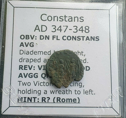 #k441# Rare Roman Bronze coin issued by Constans from 347-348 AD