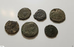 5 Individual Identified Roman Bronze Coins from 300-400 AD