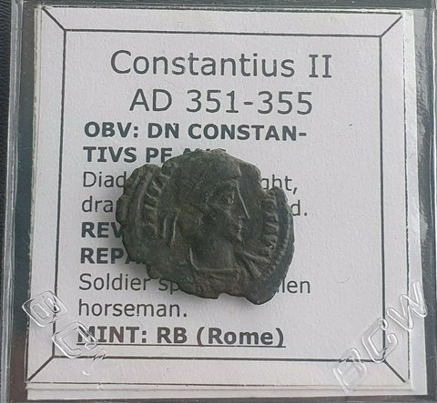 #k455# Roman Bronze coin issued by Constantius II from 351-355 AD