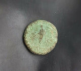 #i384# Roman bronze Dupondius coin of Trajan from 103-111 AD