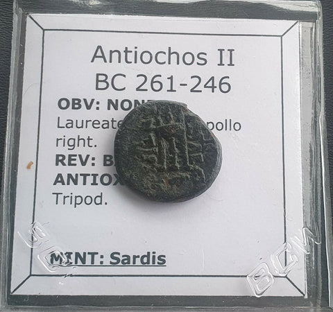 #k499# Greek Seleucid Bronze Coin of Antiochos II from 261-246 BC