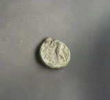 #h420# Greek bronze ae11 coin from Seleucid King Antiochus III, 222-187 BC