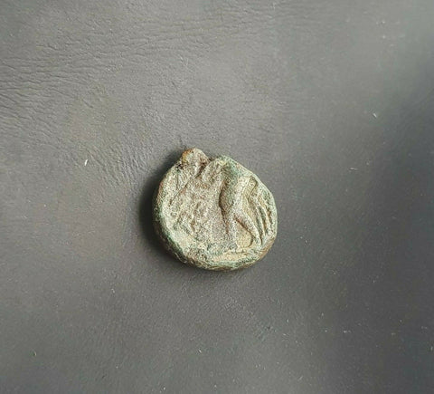 #h420# Greek bronze ae11 coin from Seleucid King Antiochus III, 222-187 BC